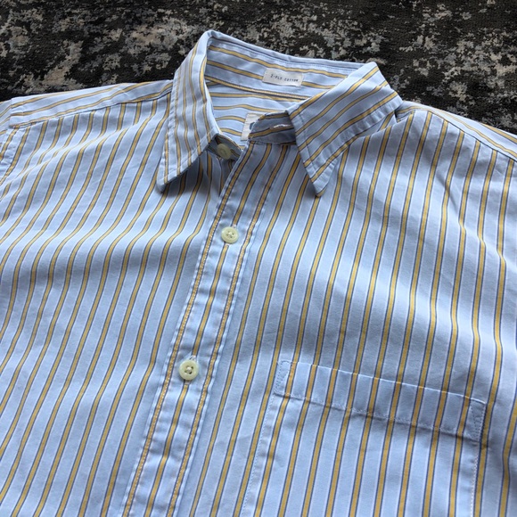 J.Crew 2-Ply Striped Button Down Shirt Small - Picture 3 of 6